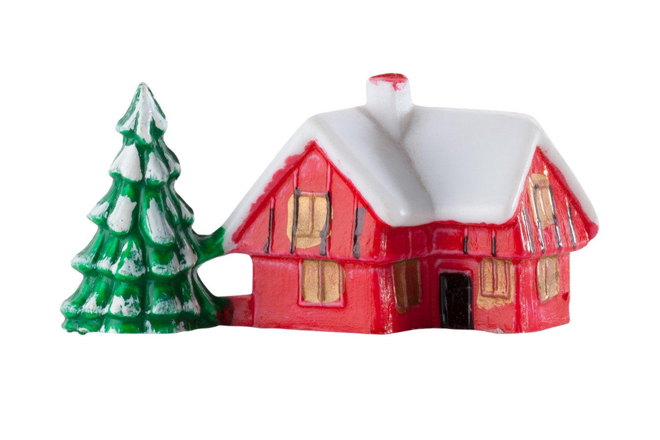 Christmas Cake Topper Red House with Tree - The Cooks Cupboard Ltd