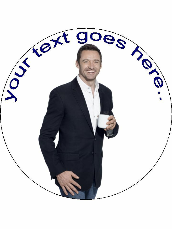 Hugh Jackman Movie Star Personalised Edible Cake Topper Round Icing Sheet - The Cooks Cupboard Ltd