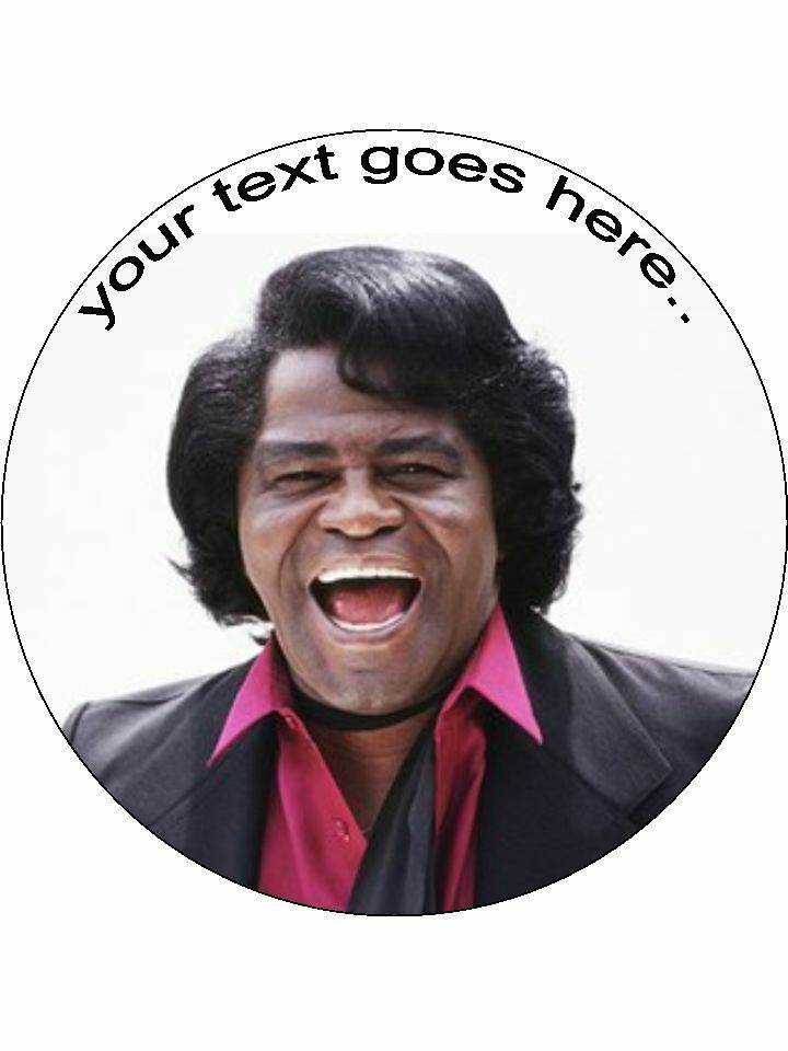 James Brown Artist singer Personalised Edible Cake Topper Round Icing Sheet - The Cooks Cupboard Ltd