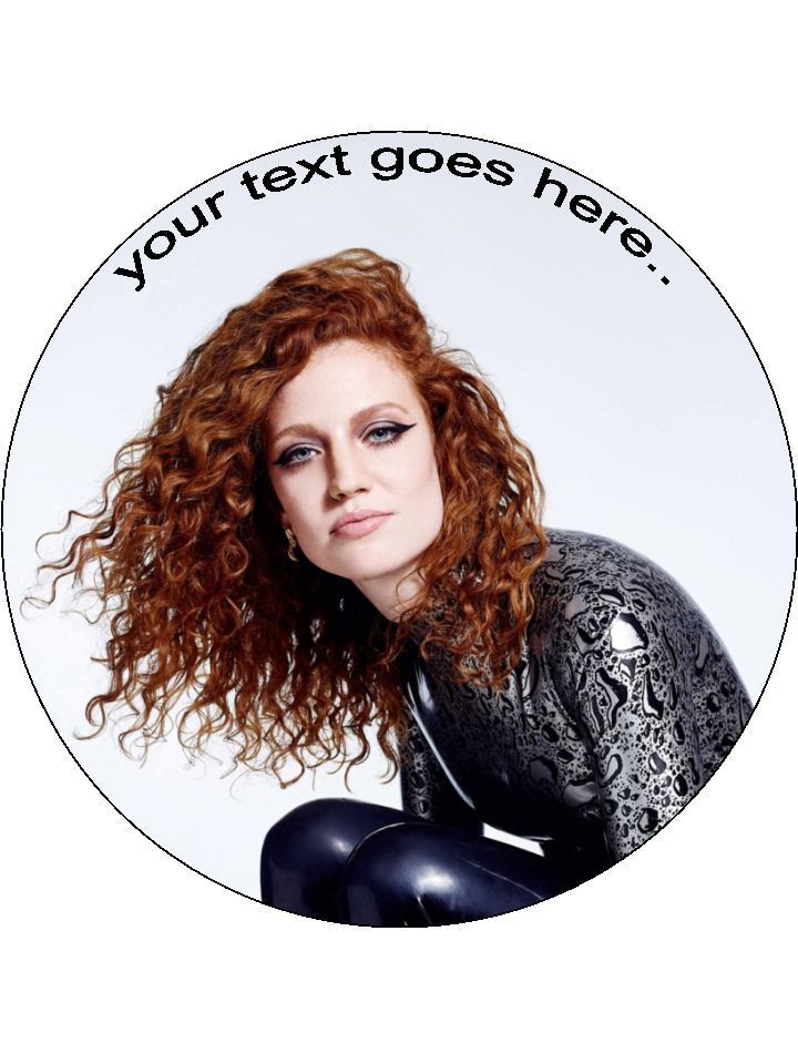 Jess Glynne singer Personalised Edible Cake Topper Round Icing Sheet - The Cooks Cupboard Ltd