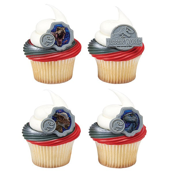 Jurassic World Dinosaur Fallen Kingdom They Were Here First Ring Cupcake Pic - Sold Singly - The Cooks Cupboard Ltd
