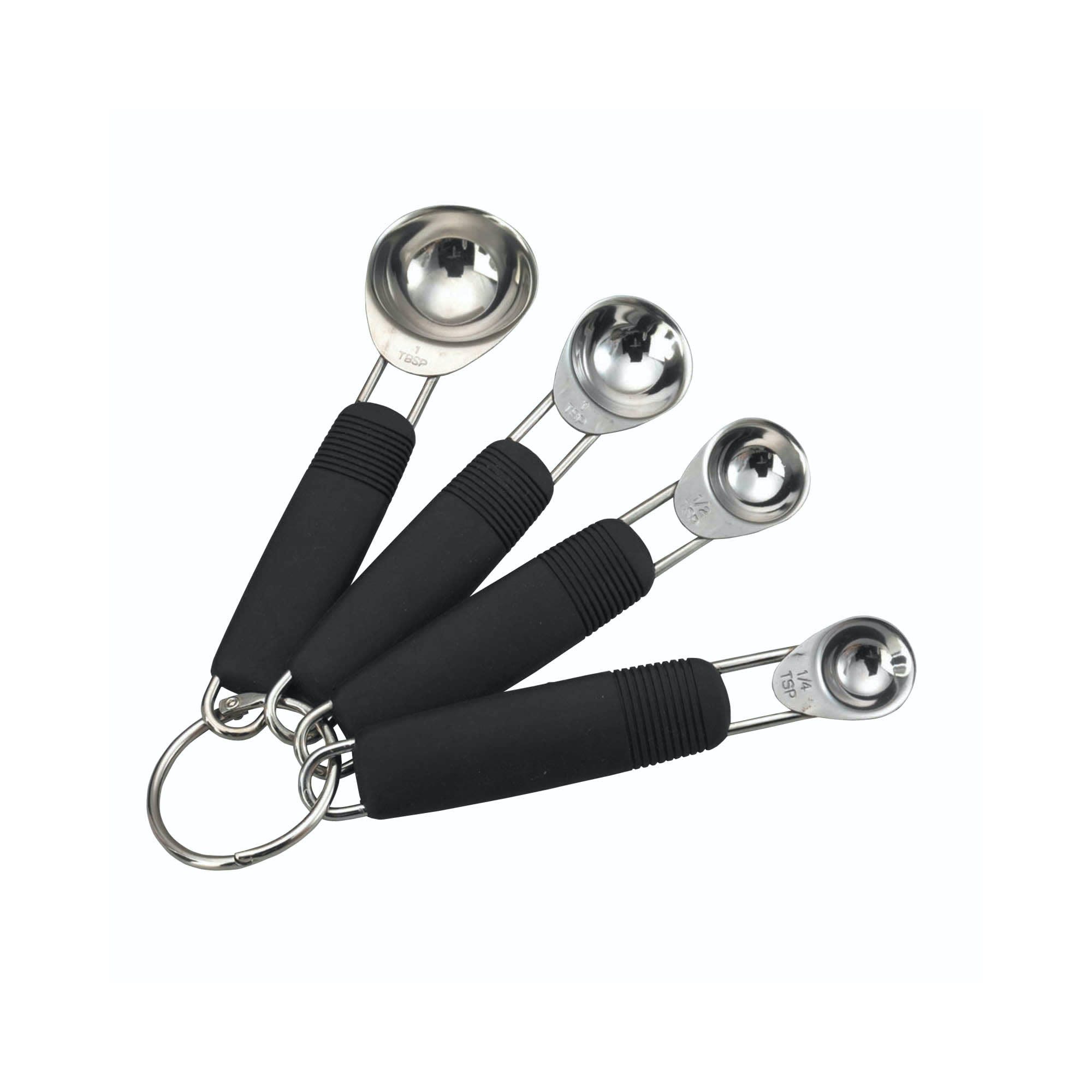 MasterClass Deluxe Stainless Steel 4 Piece Measuring Spoon Set - The Cooks Cupboard Ltd