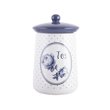 Katie Alice Vintage Indigo Blue Ceramic Tea Jar - The Cooks Cupboard Ltd
