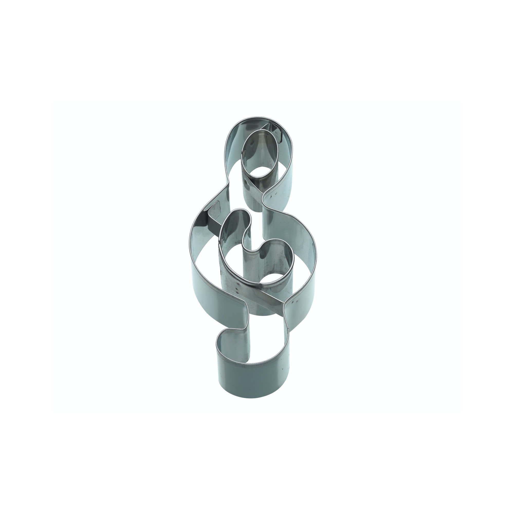 KitchenCraft 12cm Treble Clef Music Musical Shaped Cookie Cutter - The Cooks Cupboard Ltd
