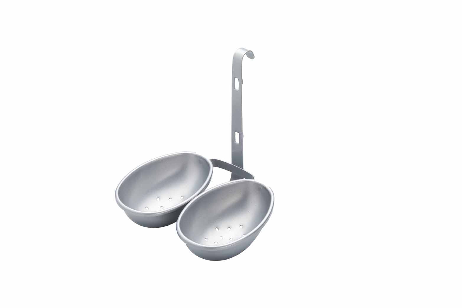 KitchenCraft Silver Stainless Steel Non-Stick Twin Egg Poacher - Kate's Cupboard