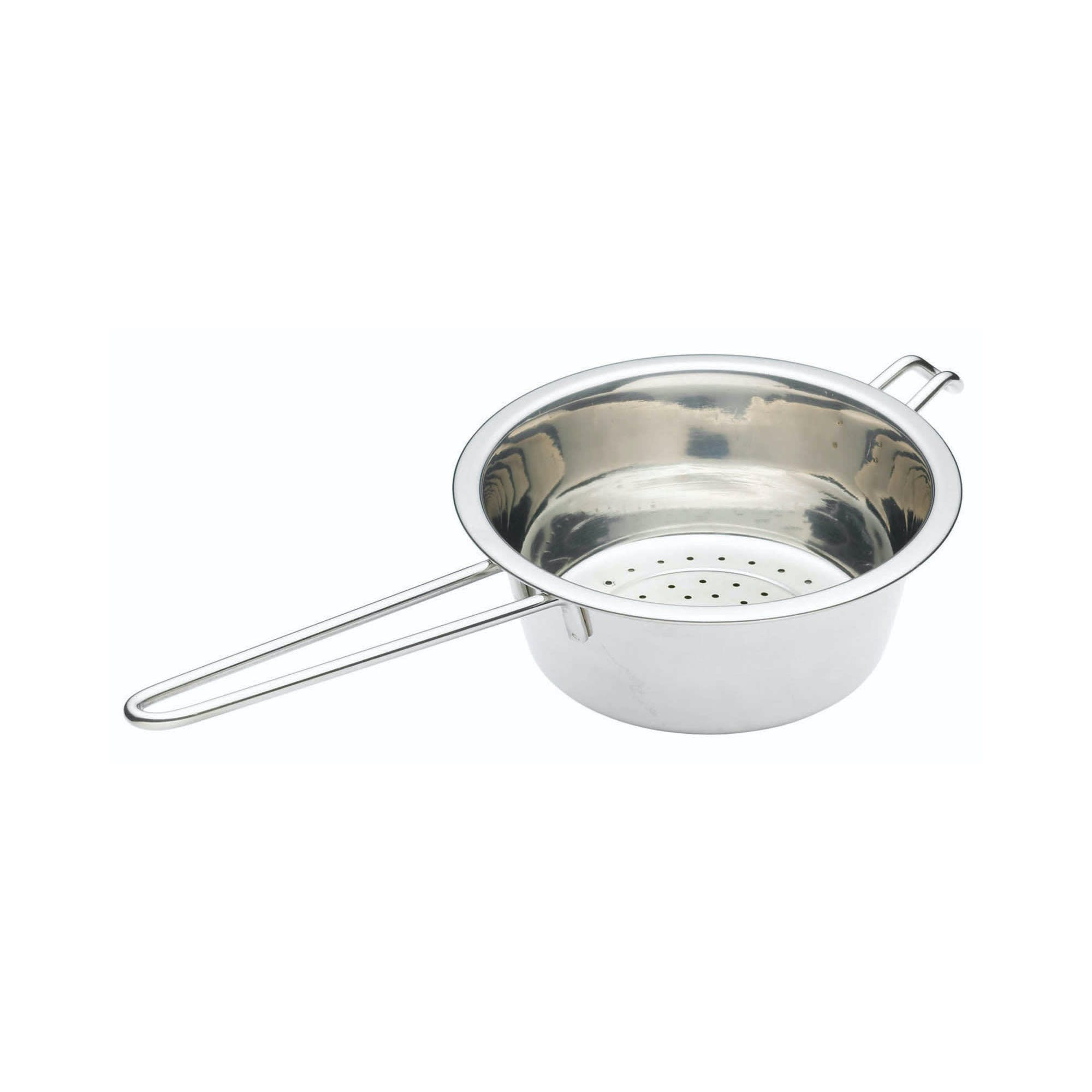 KitchenCraft Stainless Steel 16cm Long Handled Colander - The Cooks Cupboard Ltd