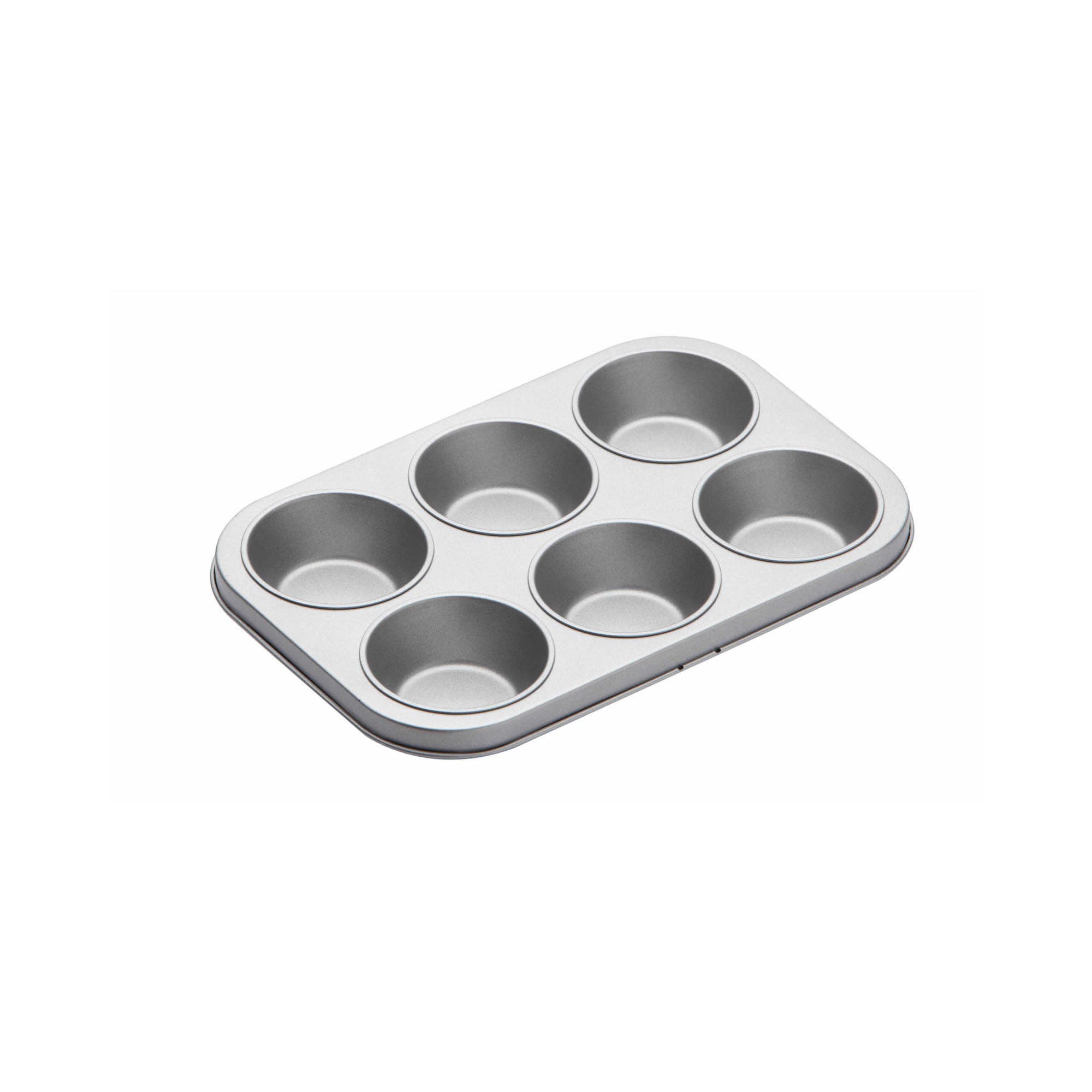 KitchenCraft Non-Stick Six Hole Cupcake Baking Pan - The Cooks Cupboard Ltd
