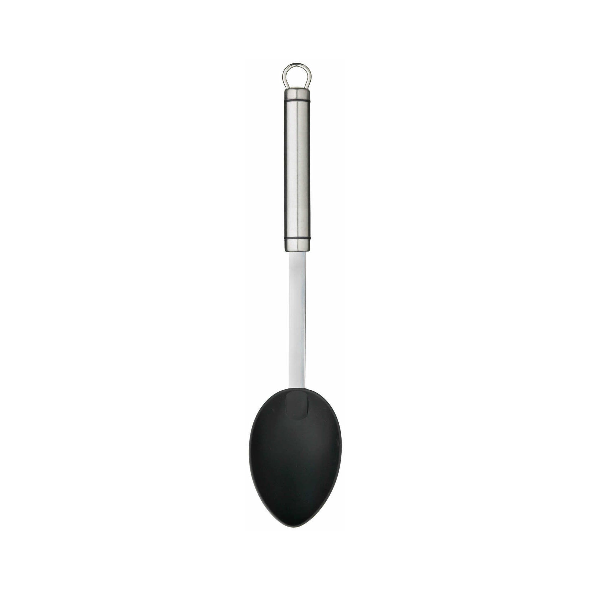 KitchenCraft Oval Handled Stainless Steel Non-Stick Cooking Spoon - The Cooks Cupboard Ltd