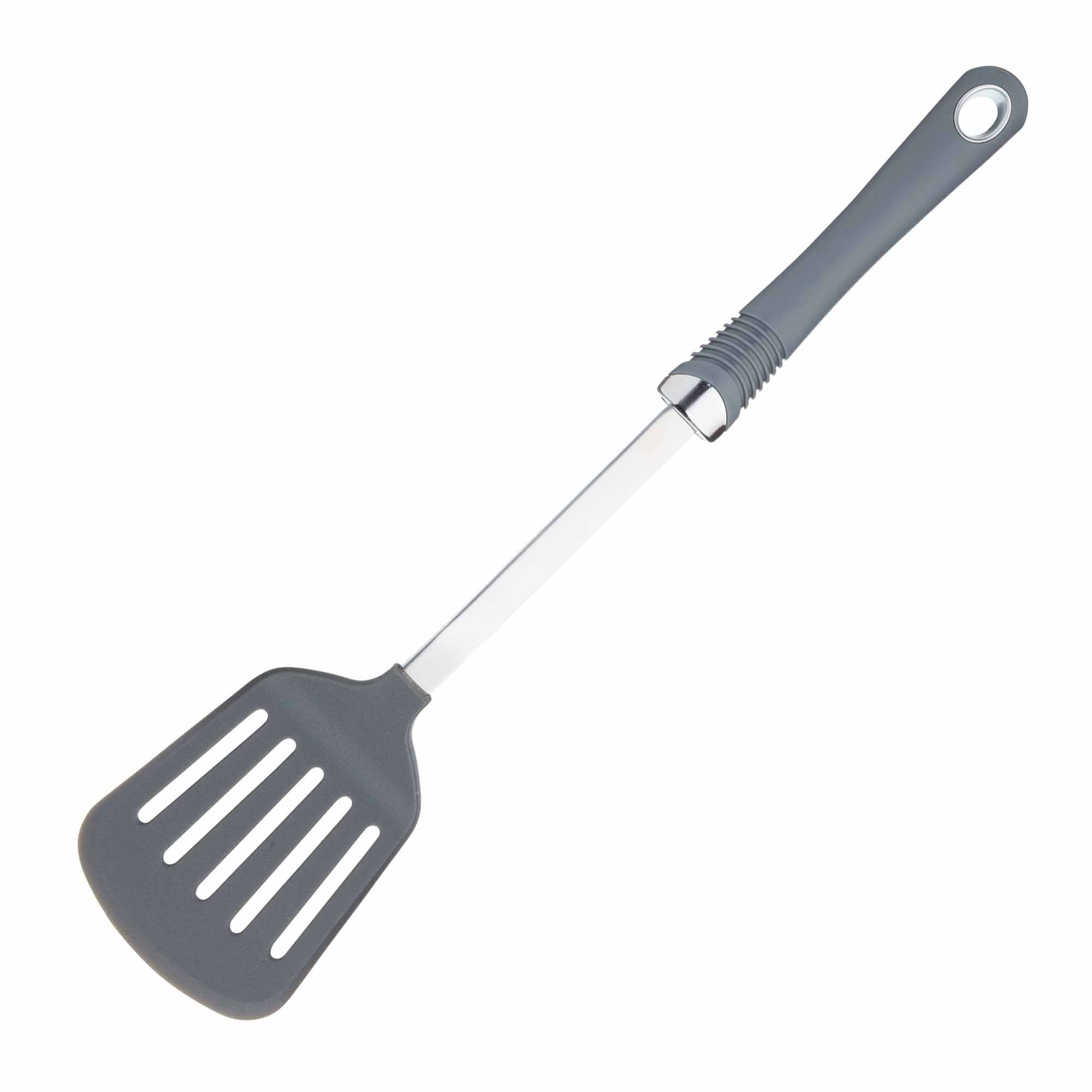KitchenCraft Professional Nylon Slotted Turner with Soft-Grip Handle - The Cooks Cupboard Ltd