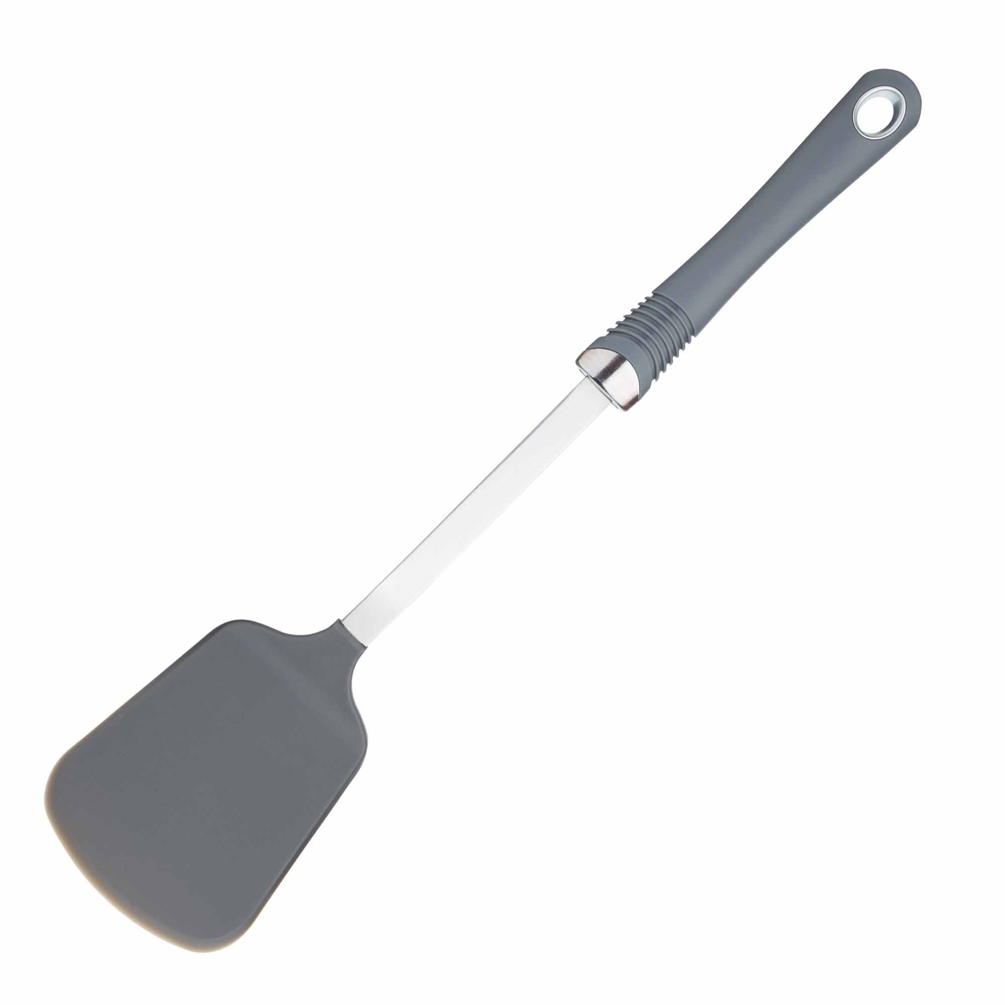 KitchenCraft Professional Solid Nylon Cooking Turner with Soft-Grip Handle - The Cooks Cupboard Ltd