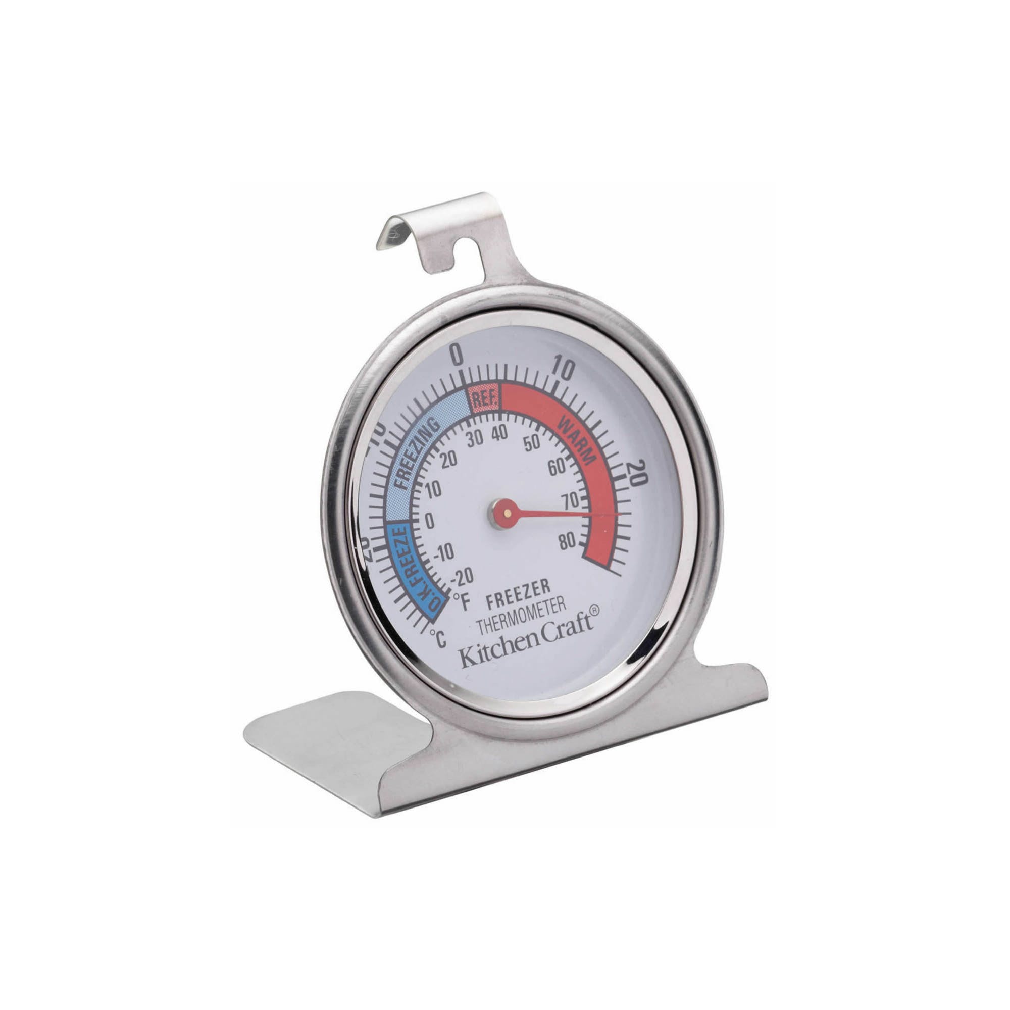 KitchenCraft Stainless Steel Fridge Thermometer - The Cooks Cupboard Ltd