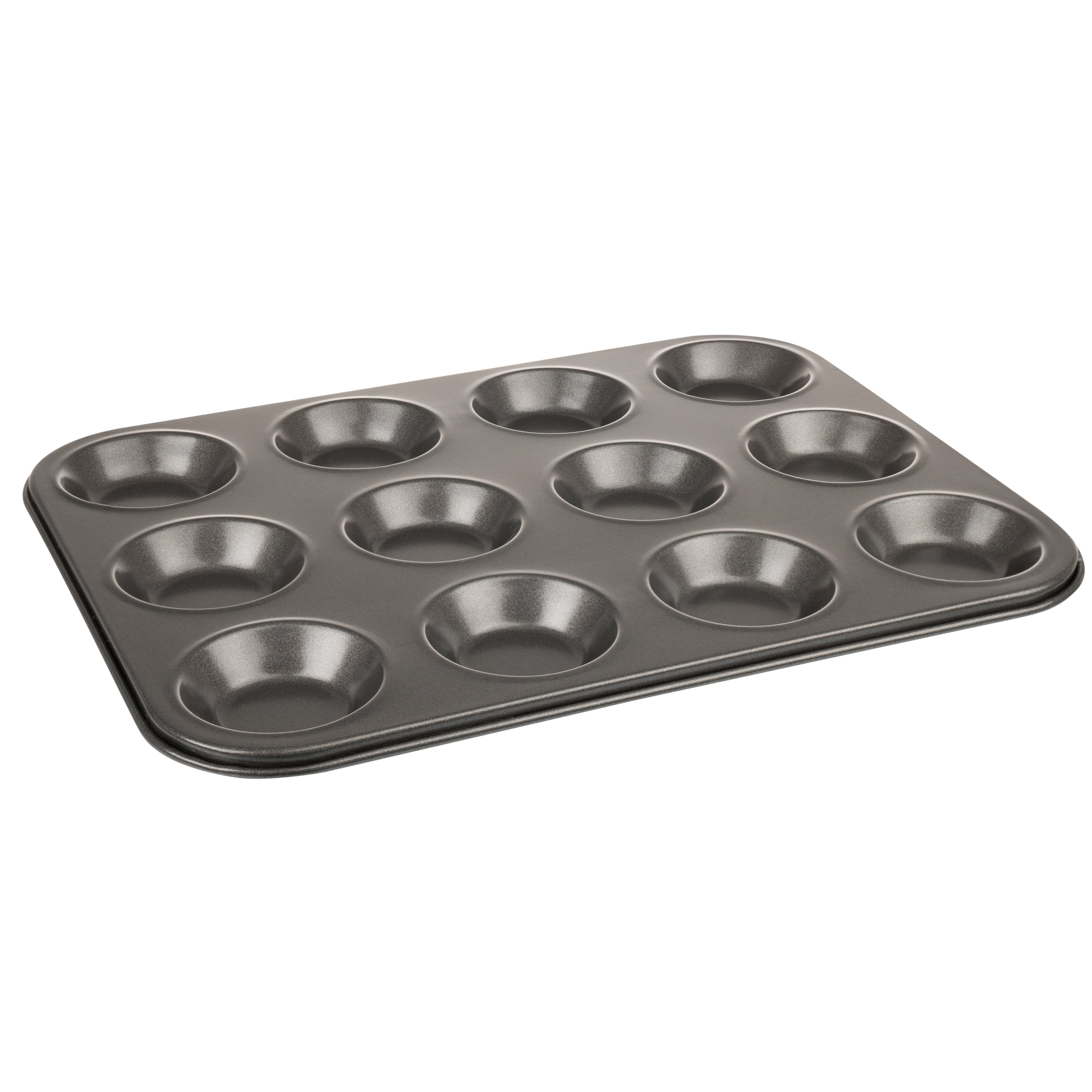 Luxe Kitchen Professional Quality 12 Hole Bun Baking Pan - Perfect for Tarts and Mince Pies - The Cooks Cupboard Ltd