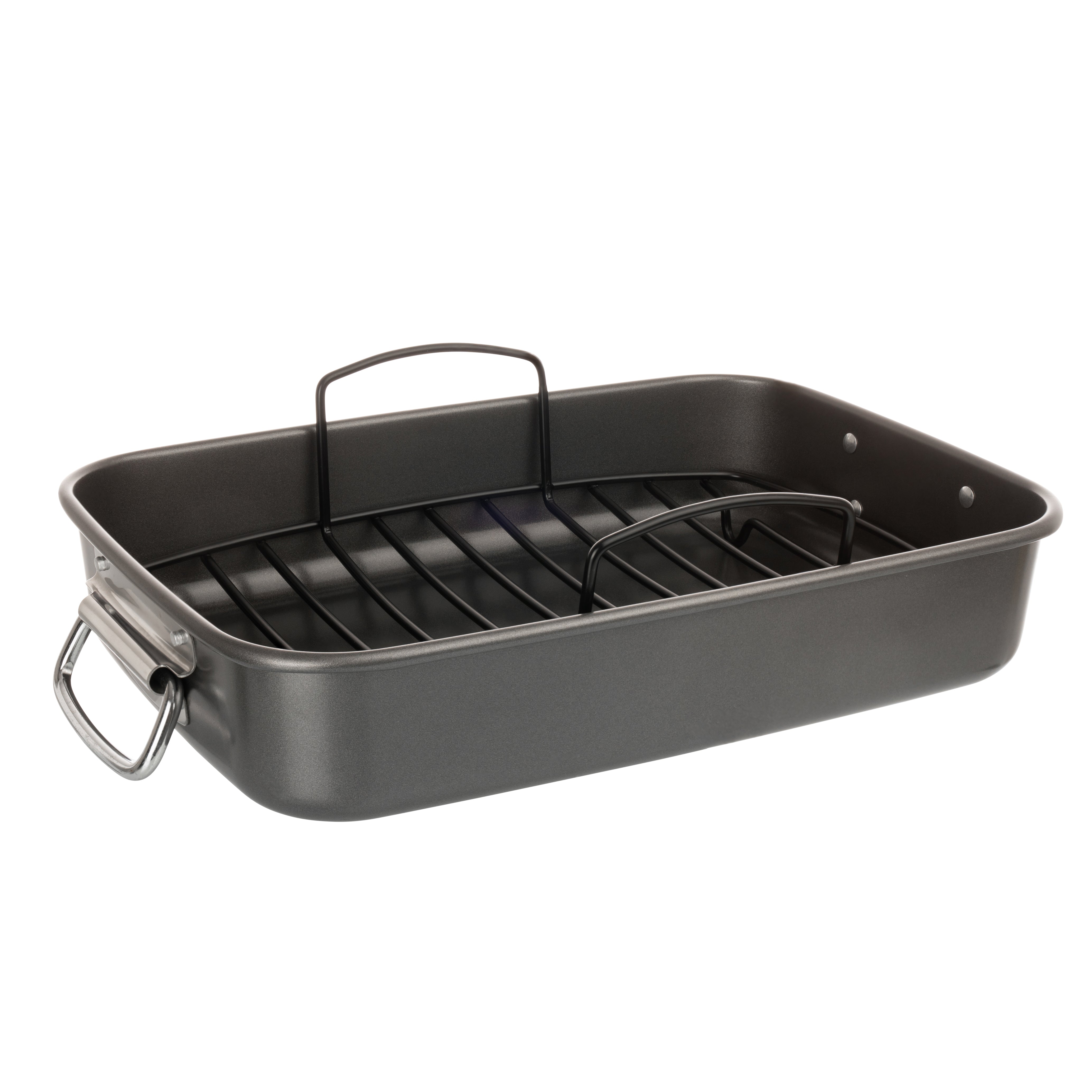 Luxe Kitchen Professional Quality Roasting Pan with Rack 40cm - The Cooks Cupboard Ltd