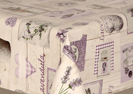 Lavender Collection PVC Wipe Clean Vinyl Table Covering / Table Cloth - The Cooks Cupboard Ltd