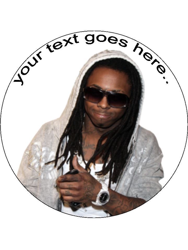 Lil wayne rapper music Personalised Edible Cake Topper Round Icing Sheet - The Cooks Cupboard Ltd