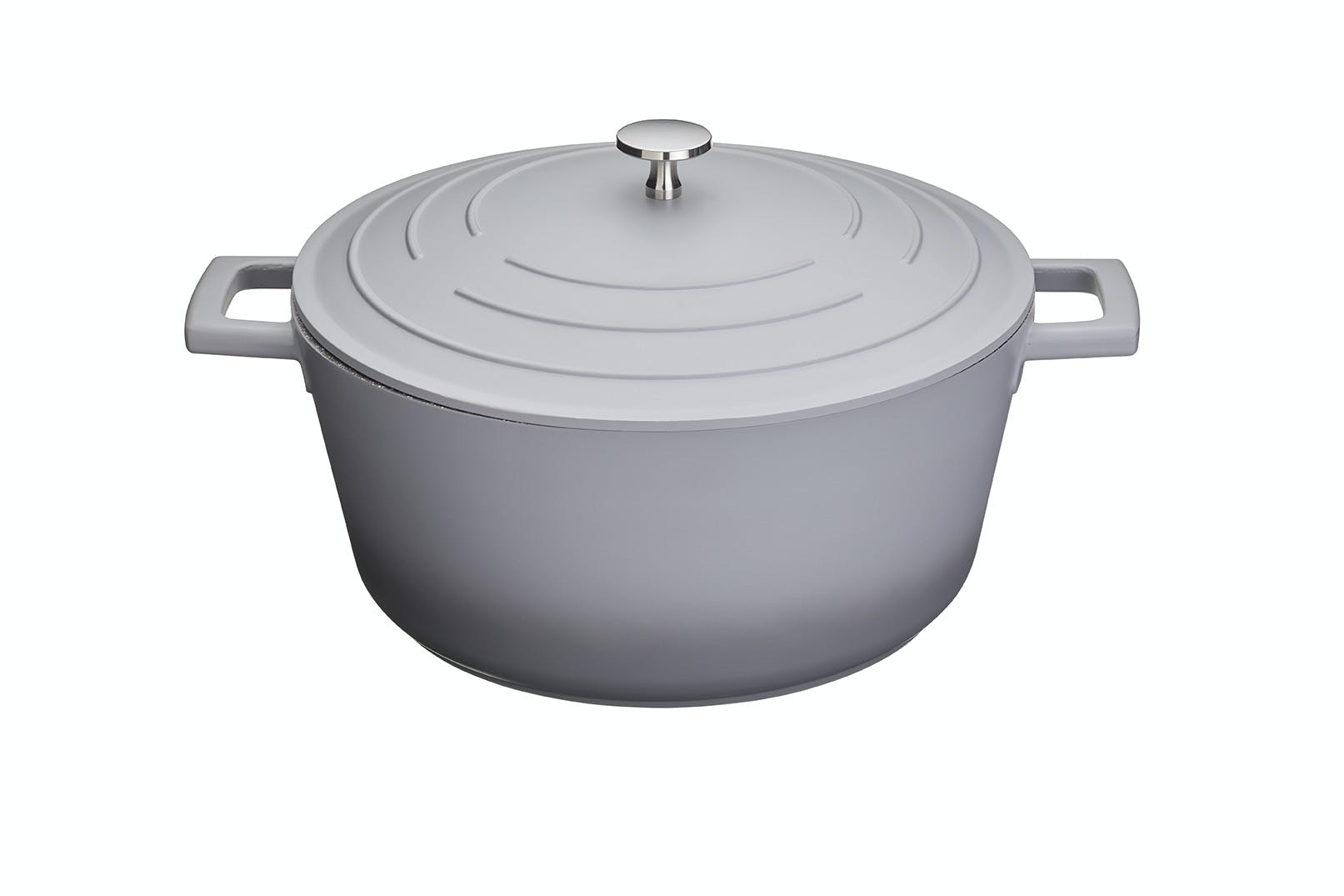 MasterClass Large 5 Litre Casserole Dish with Lid - Ombre Grey - The Cooks Cupboard Ltd