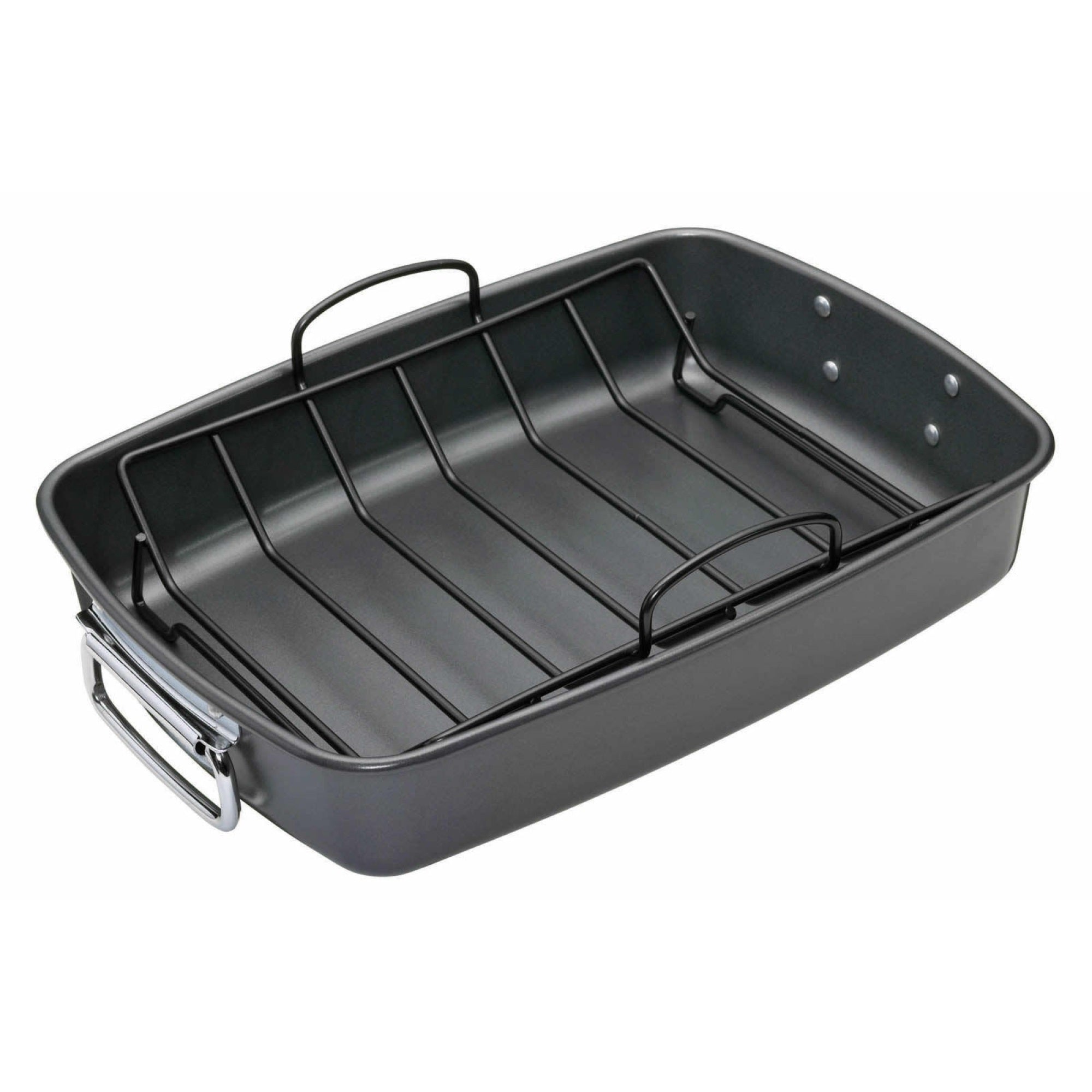 MasterClass Large Non-Stick Roasting Pan with Rack - The Cooks Cupboard Ltd
