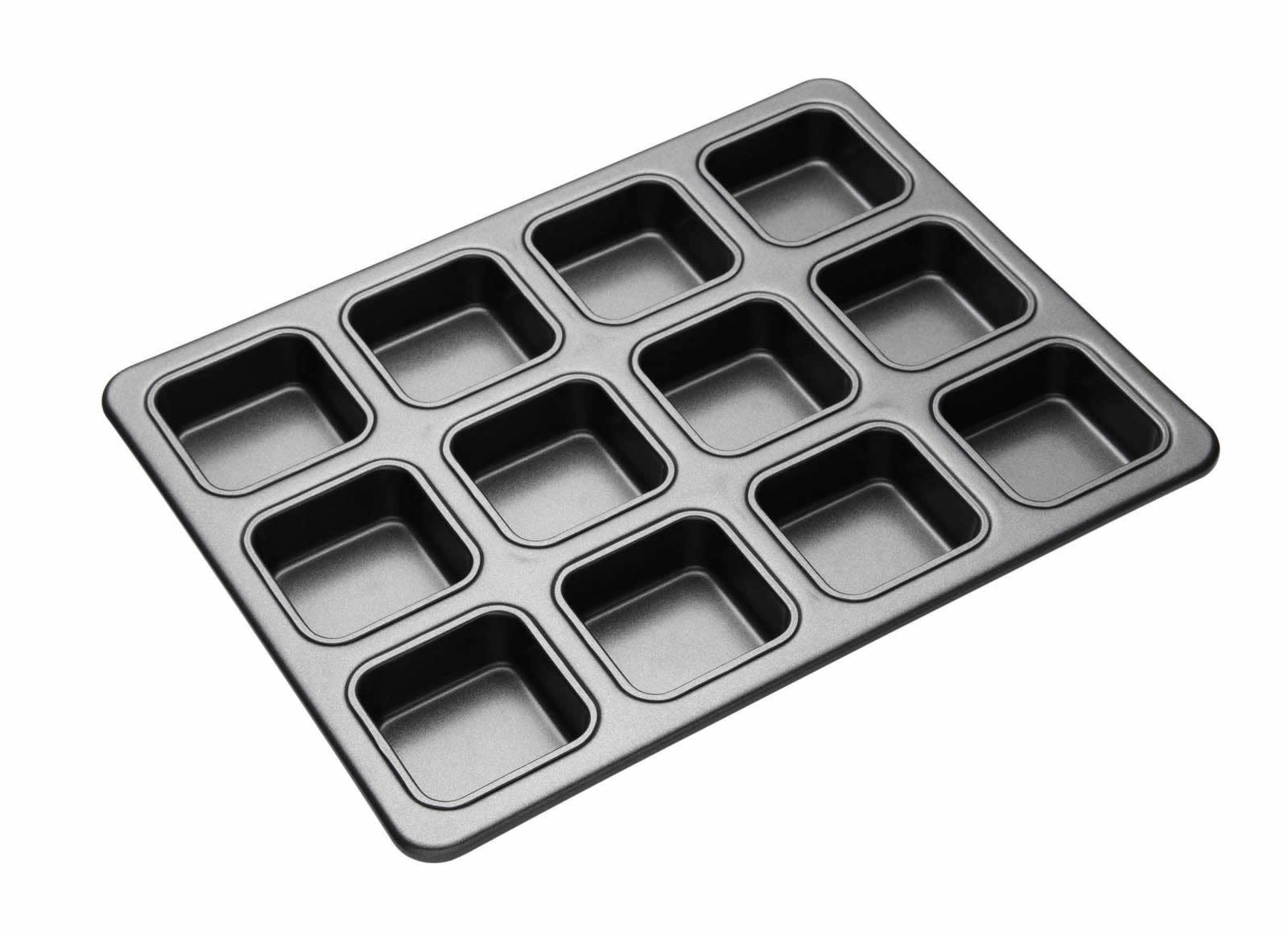 MasterClass Non-Stick 12 Hole Brownie Baking Pan - The Cooks Cupboard Ltd