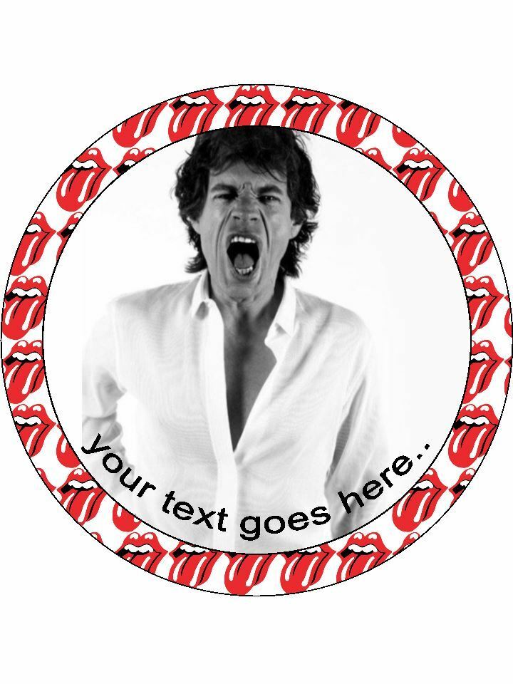 Mick Jagger artists music  Personalised Edible Cake Topper Round Icing Sheet - The Cooks Cupboard Ltd