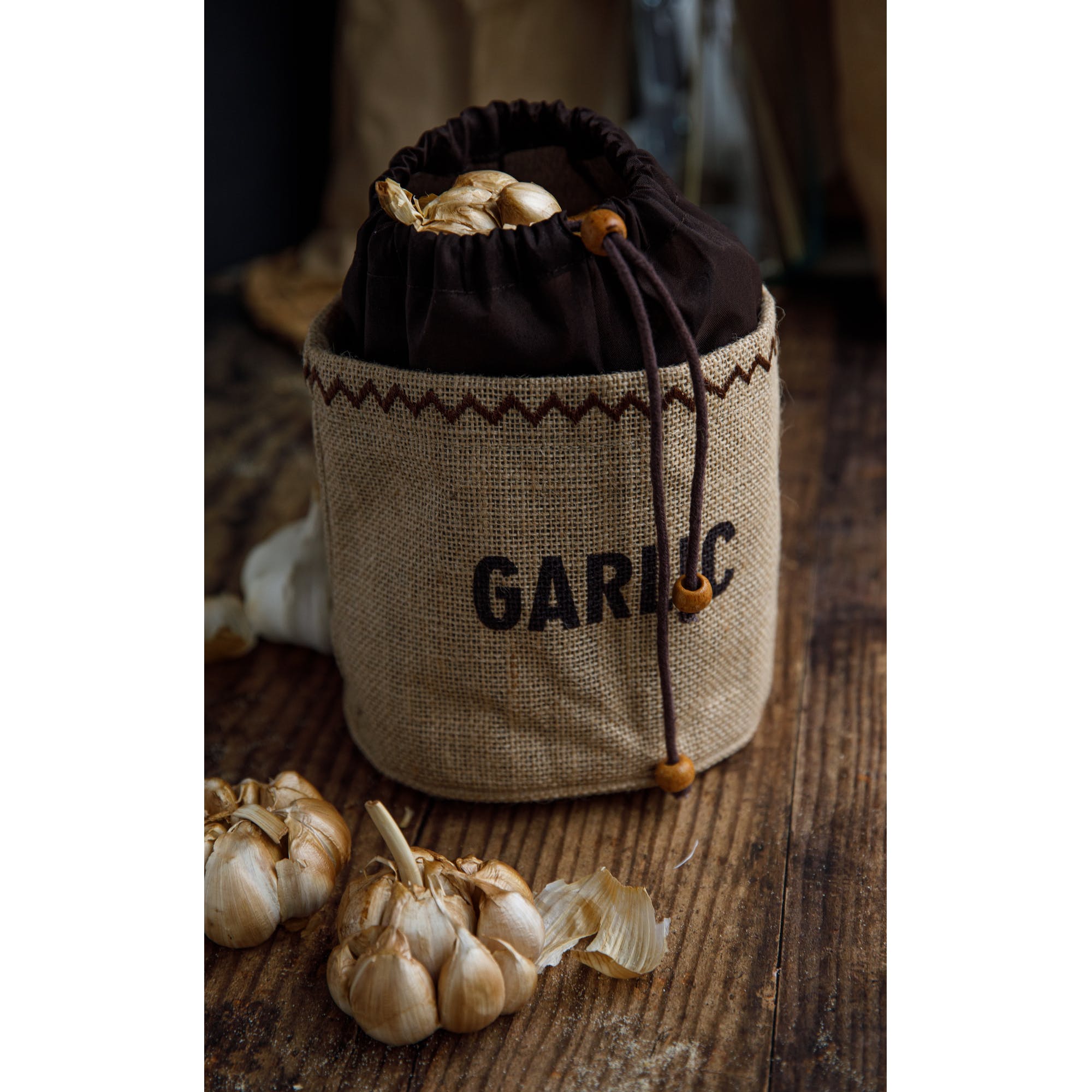 Natural Elements Hessian Garlic Bag - Kate's Cupboard
