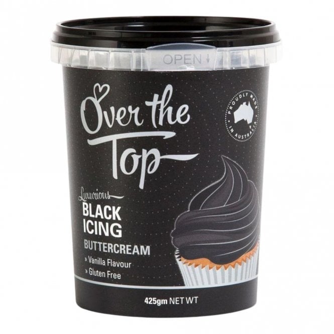 Over The Top Luxurious Vanilla Flavour Buttercream - Black