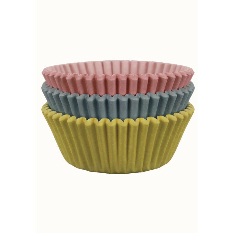 PME Pastel Cupcake Baking Cases - Pink, Yellow, Blue - Kate's Cupboard