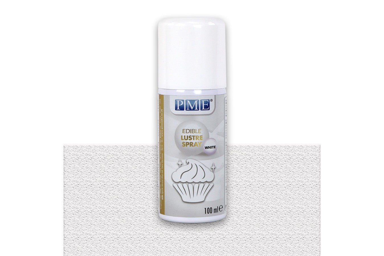 PME Edible Lustre Spray - White 100ml - The Cooks Cupboard Ltd