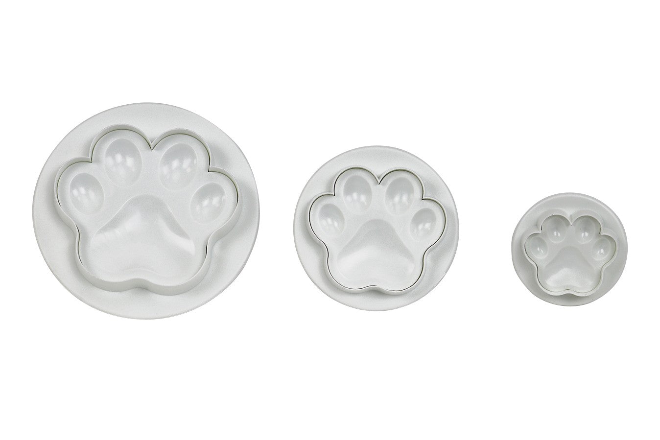 PME Paw Print Plunger Cutter - Set of 3 - The Cooks Cupboard Ltd