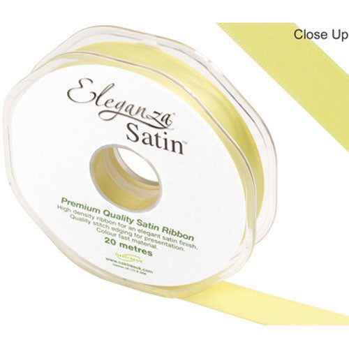 Pale Yellow Satin Ribbon - 15mm - The Cooks Cupboard Ltd