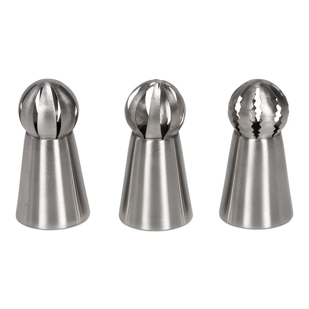 Patisse Decorating Russian Nozzle Piping Tips Set of 3 - The Cooks Cupboard Ltd