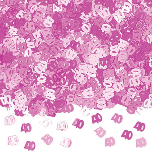 Pink Shimmer 40 40th Birthday Metallic Confetti - The Cooks Cupboard Ltd