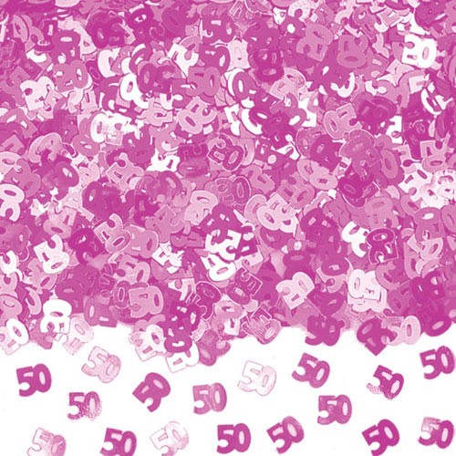 Pink Shimmer 50 50th Birthday Metallic Confetti - The Cooks Cupboard Ltd