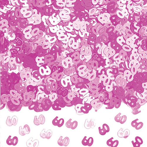 Pink Shimmer 60 60th Birthday Metallic Confetti - The Cooks Cupboard Ltd