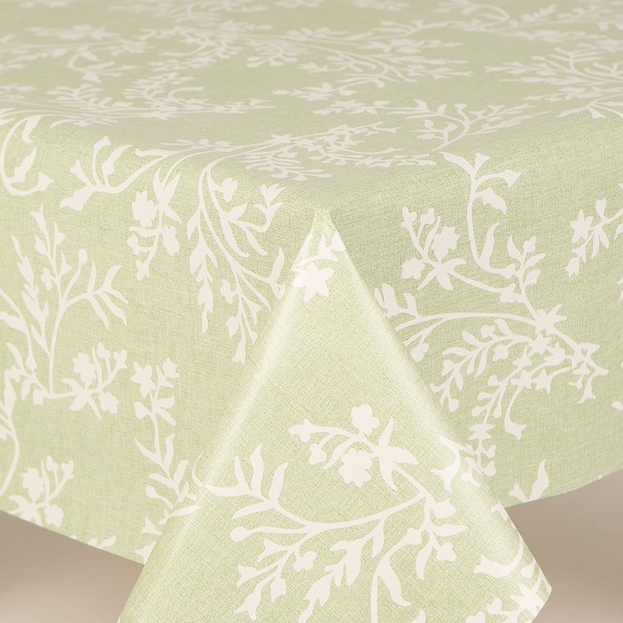 Plantation Green PVC Wipe Clean Vinyl Table Covering / Table Cloth - Kate's Cupboard