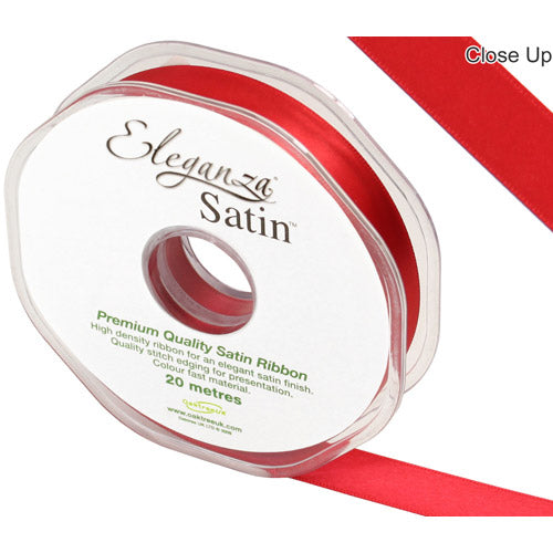 Red Satin Ribbon - 15mm - The Cooks Cupboard Ltd