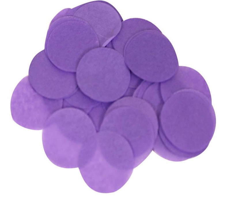 Circle / Round Tissue Paper Confetti - 15mm Size - 14gram Pack - Purple
