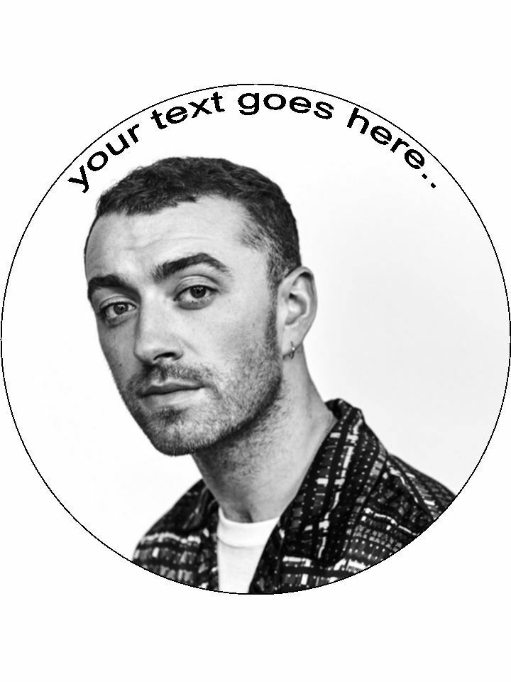 Sam Smith singer Personalised Edible Cake Topper Round Icing Sheet - The Cooks Cupboard Ltd