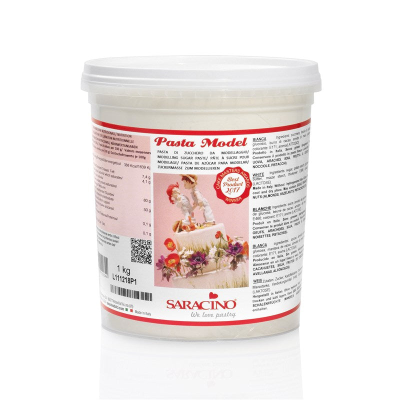 Saracino Modelling paste (Pasta Model) - White 1kg - The Cooks Cupboard Ltd