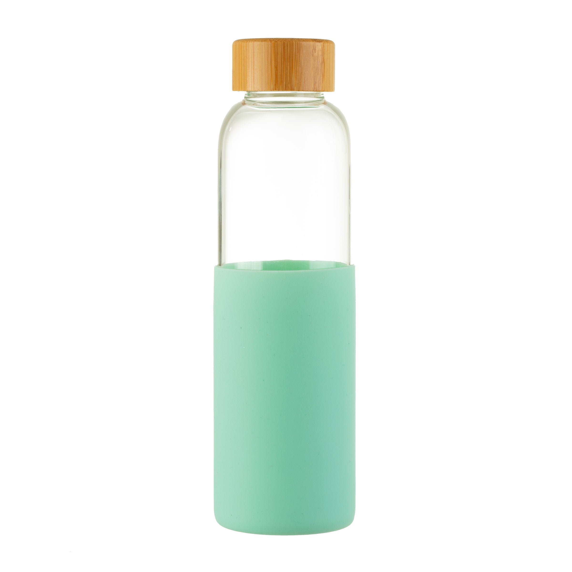 Sass & Belle Mint Green Glass Water Bottle with Silicone Sleeve - The Cooks Cupboard Ltd