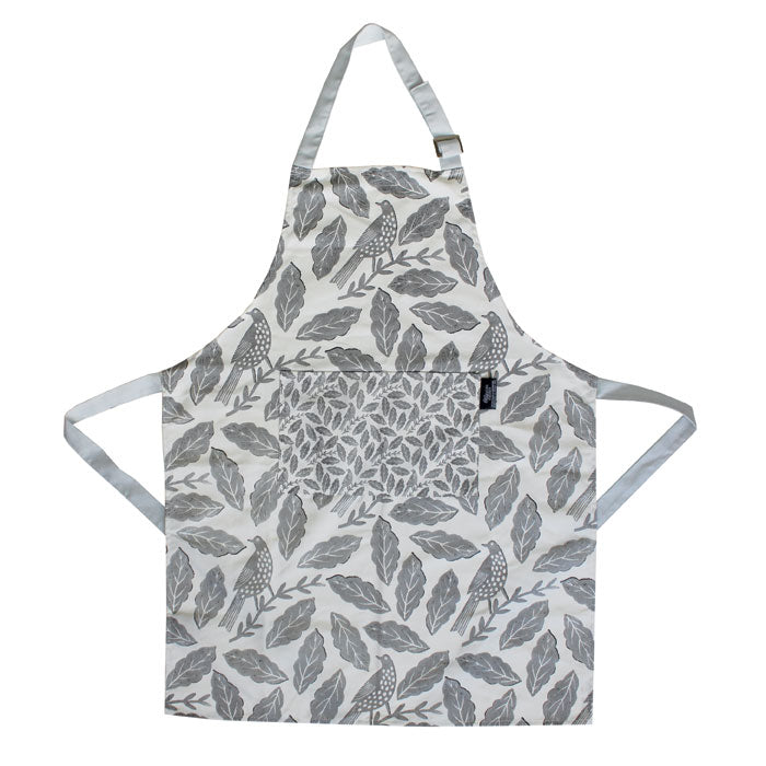 Songbird Grey Apron Hinchcliffe And Barber - The Cooks Cupboard Ltd