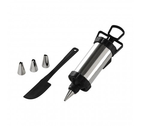 Stainless Steel Piping Set with Nozzles and Spatula - The Cooks Cupboard Ltd