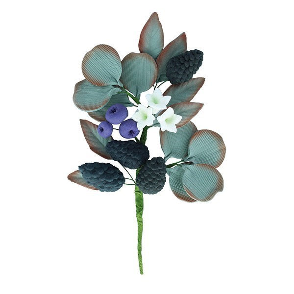 Sugar Berry Floral Spray 120mm Cake Topper - The Cooks Cupboard Ltd