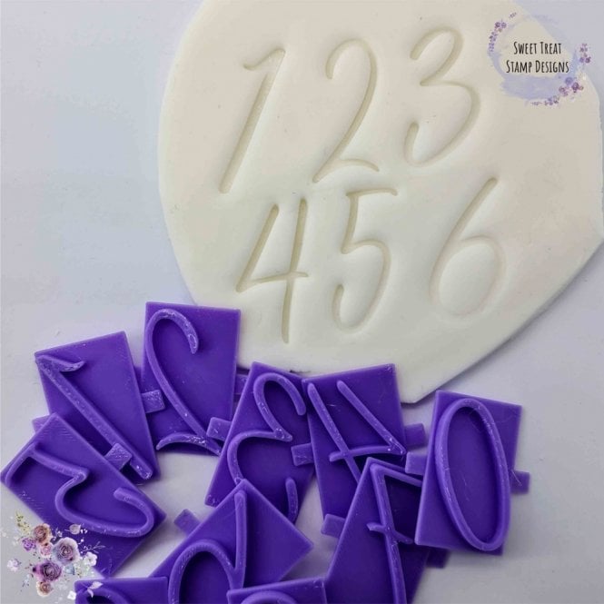 Sweet Treat Stamps Number Stamps (Set 2) Cake, Cupcake & Cookie Embossing Fondant Stamp