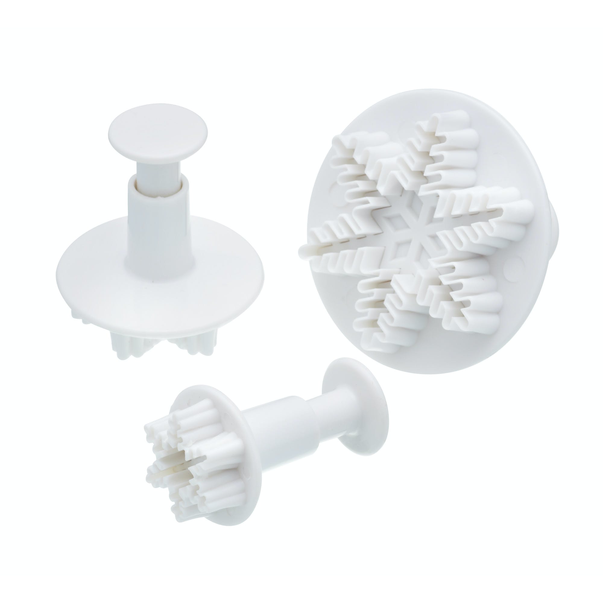 Sweetly Does It Set of 3 Snowflake Fondant Plunger Cutters - The Cooks Cupboard Ltd