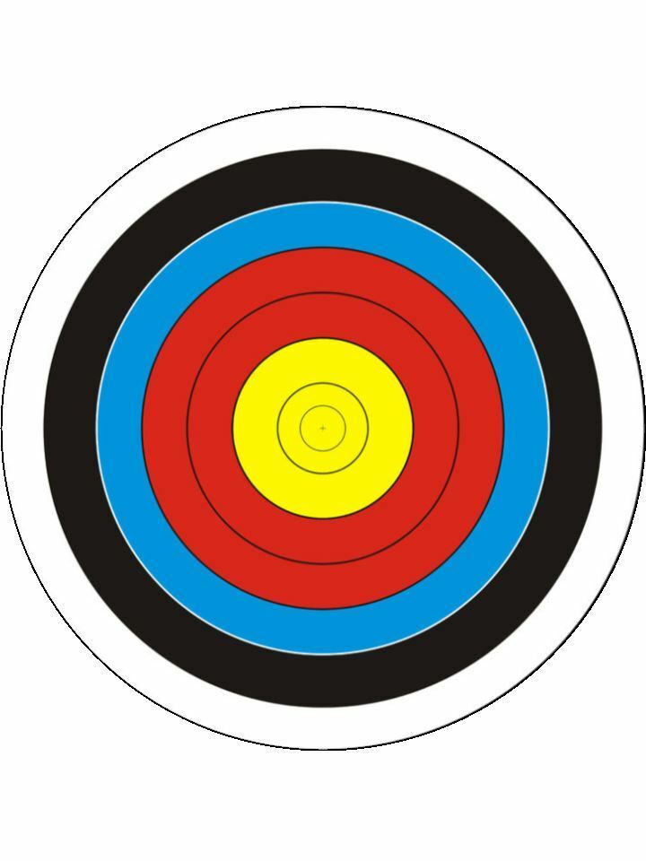 Target shooting archery sport Personalised Edible Cake Topper Round Icing Sheet - The Cooks Cupboard Ltd