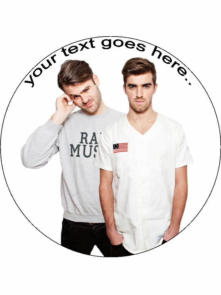 The Chainsmokers music band Personalised Edible Cake Topper Round Icing Sheet - The Cooks Cupboard Ltd
