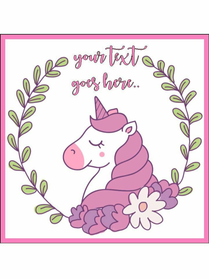 Unicorn Fantasy Pink Pretty Personalised Edible Cake Topper Square Icing Sheet - The Cooks Cupboard Ltd