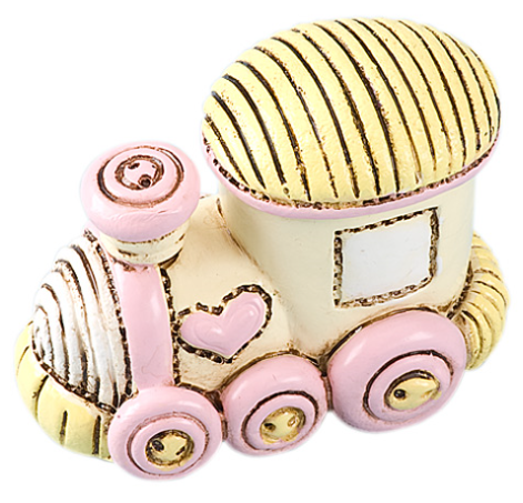 Pink and Yellow Train small Cake Topper - The Cooks Cupboard Ltd