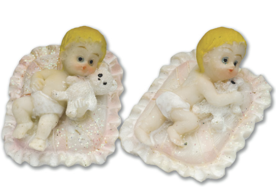 Baby Girl on Cushion Cake Topper - The Cooks Cupboard Ltd