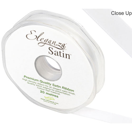White Satin Ribbon- 15mm - The Cooks Cupboard Ltd